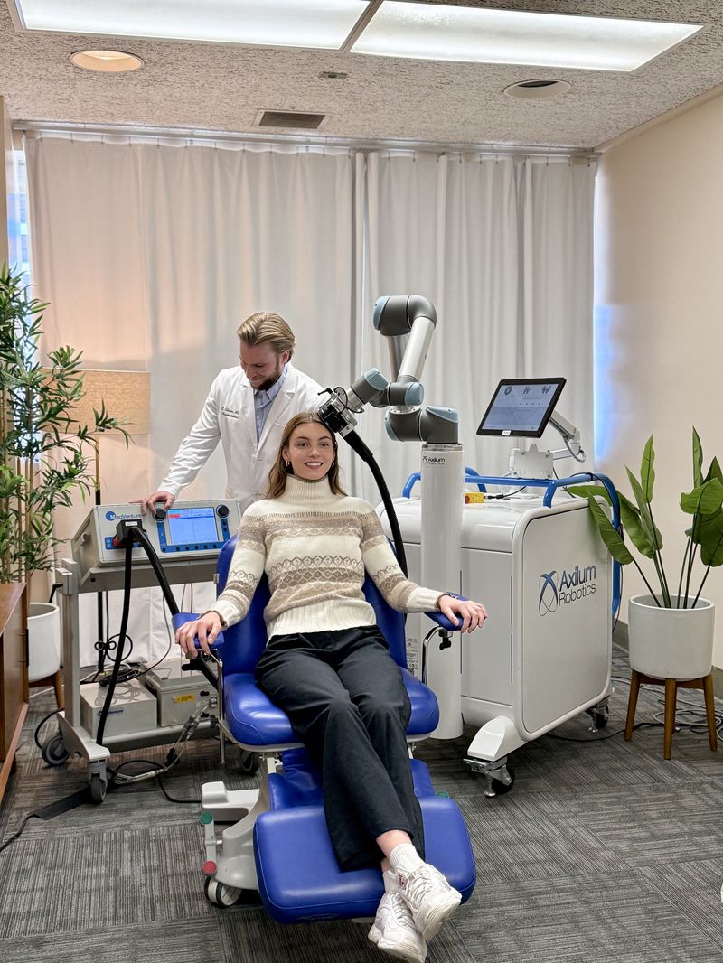 Accelerated TMS treatment session at UCLA